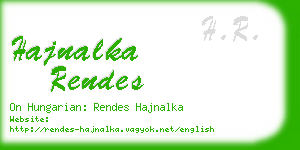 hajnalka rendes business card